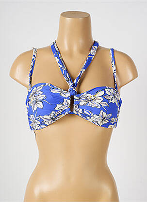 Haut de maillot de bain stretch haut soutien-gorge avec mousse de rembourrage amovible bleu AUBADE femme