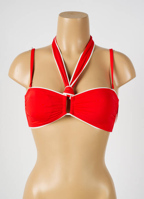 Haut de maillot de bain rouge AUBADE femme