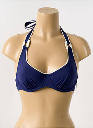 Haut de maillot de bain stretch haut soutien-gorge balconnet bleu AUBADE femme
