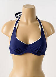 Haut de maillot de bain stretch haut soutien-gorge balconnet bleu AUBADE femme