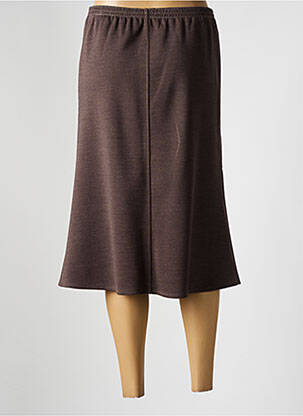 Jupe mi-longue stretch marron GRIFFON femme