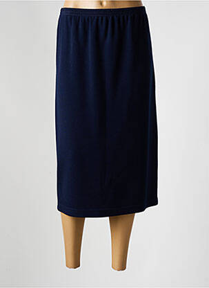 Jupe mi-longue stretch bleu GRIFFON femme