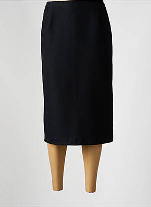 Jupe mi-longue taille à pinces noir JEAN GABRIEL femme