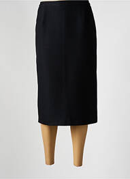 Jupe mi-longue taille à pinces noir JEAN GABRIEL femme
