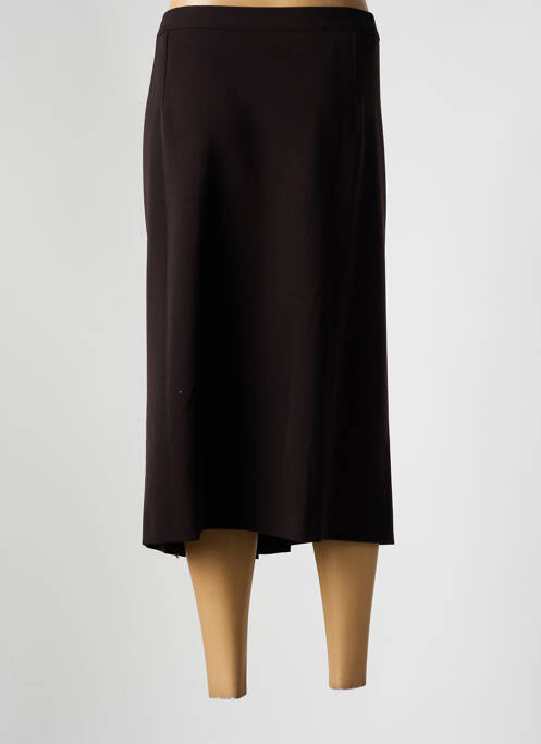 Jupe mi-longue marron GEVANA pour femme