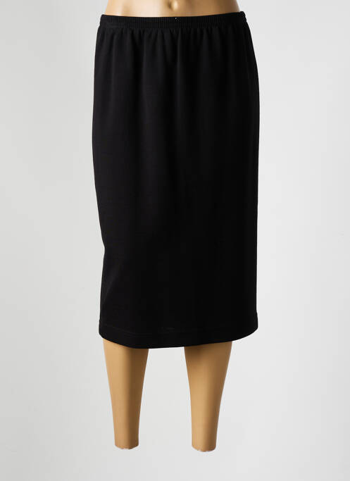 Jupe mi-longue noir GRIFFON pour femme