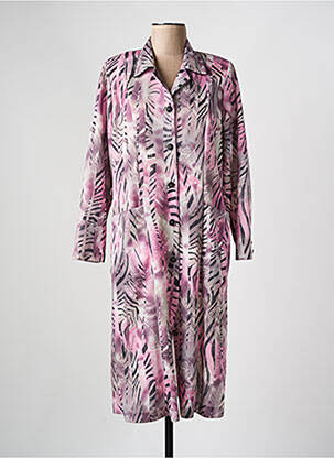 Robe mi-longue manches longues manches longues violet GEVANA femme