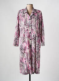 Robe mi-longue manches longues manches longues violet GEVANA femme