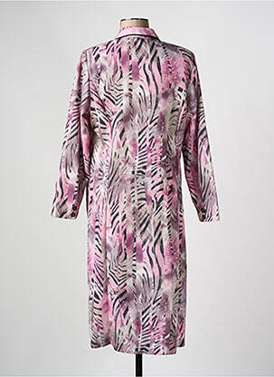 Robe mi-longue manches longues manches longues violet GEVANA femme