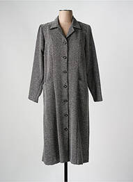 Robe mi-longue manches longues manches longues gris GEVANA femme