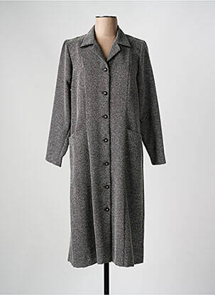 Robe mi-longue manches longues manches longues gris GEVANA femme