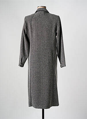 Robe mi-longue manches longues manches longues gris GEVANA femme