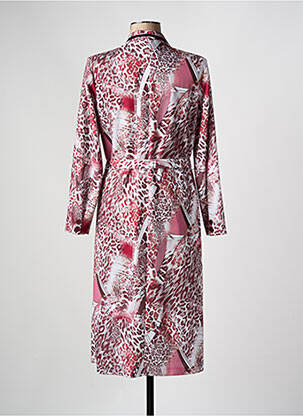 Robe mi-longue manches longues manches longues rouge GEVANA femme