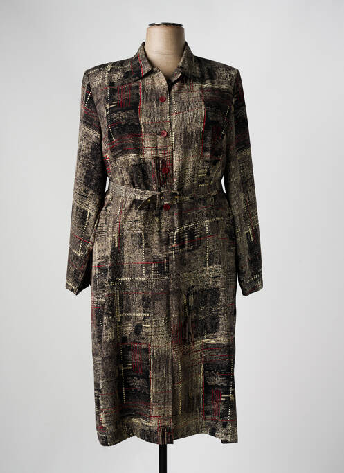 Robe mi-longue gris GEVANA pour femme