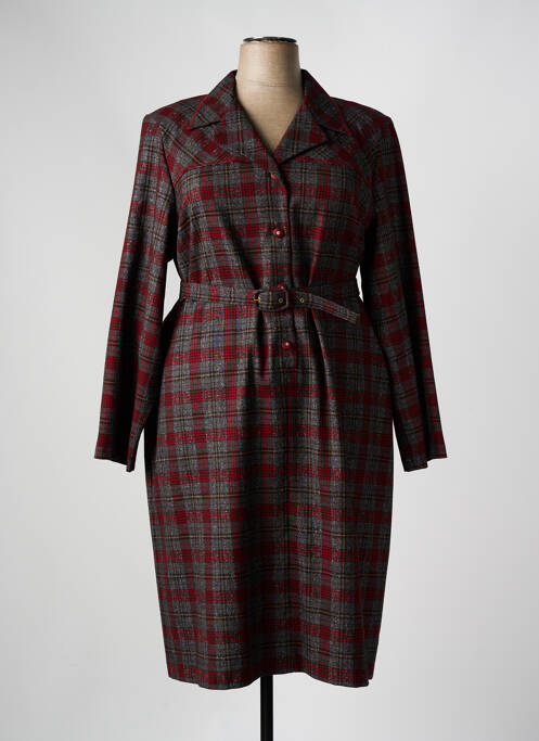 Robe mi-longue rouge GEVANA pour femme