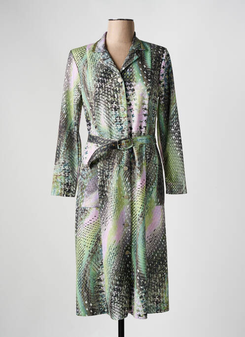 Robe mi-longue vert GEVANA pour femme