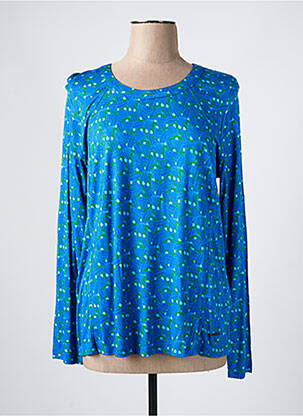 Top imprimé fantaisie manches longues bleu AGATHE & LOUISE femme