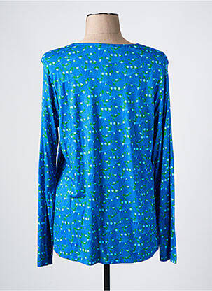 Top imprimé fantaisie manches longues bleu AGATHE & LOUISE femme