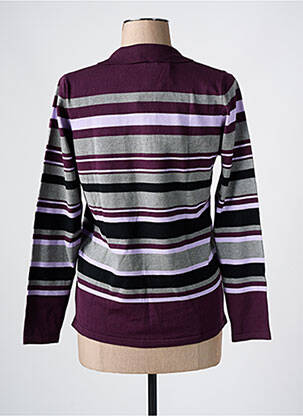 Pull coupe droite manches longues violet BARBARA LEBEK femme
