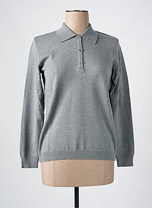 Pull resserrée sur le bas manches longues gris BARBARA LEBEK femme