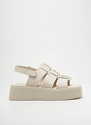 Sandales/nu pieds matière lisse talon de 4 à 6cm beige VAGABOND femme