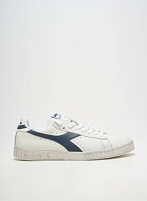 Baskets matière lisse bout rond blanc DIADORA homme