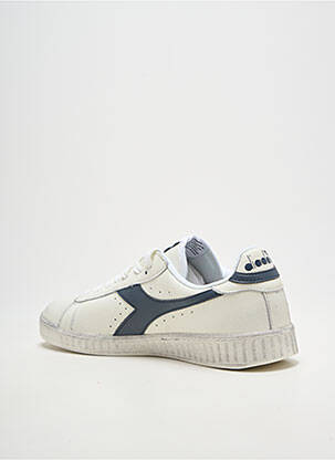 Baskets matière lisse bout rond blanc DIADORA homme