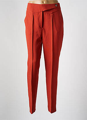 Pantalon slim tissage popeline taille normale orange GREGORY PAT femme