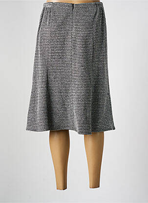 Jupe mi-longue coupe droite gris GUY DUBOUIS femme