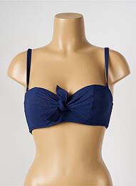 Haut de maillot de bain bretelles élastiquées ajustables haut soutien-gorge push-up bleu SIMONE PERELE femme