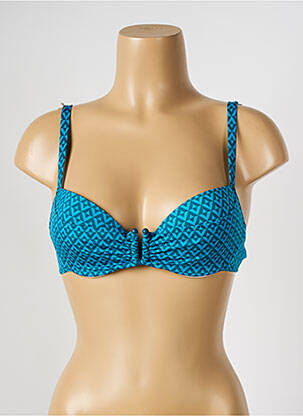 Haut de maillot de bain stretch haut soutien-gorge moulé bleu SIMONE PERELE femme