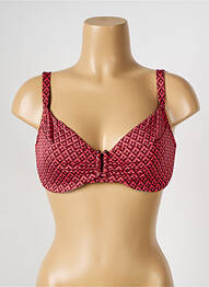 Haut de maillot de bain stretch haut soutien-gorge emboitant rouge SIMONE PERELE femme