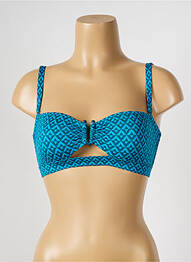 Haut de maillot de bain stretch haut bandeau bleu SIMONE PERELE femme