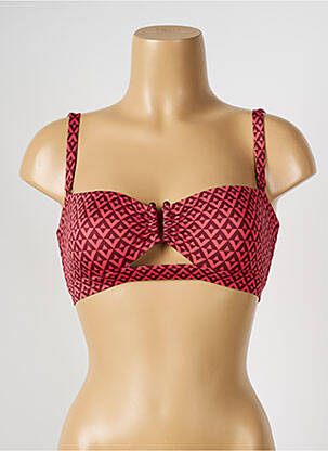 Haut de maillot de bain stretch haut bandeau rouge SIMONE PERELE femme