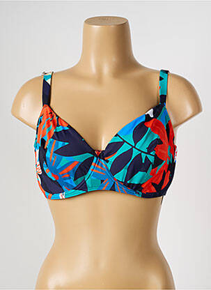 Haut de maillot de bain stretch haut soutien-gorge emboitant bleu SIMONE PERELE femme