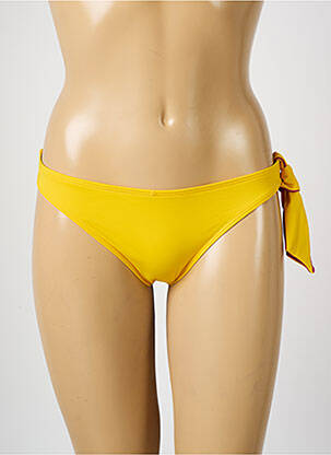 Bas de maillot de bain effet matière satinée culotte jaune AUBADE femme