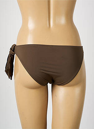 Bas de maillot de bain effet matière satinée culotte marron AUBADE femme