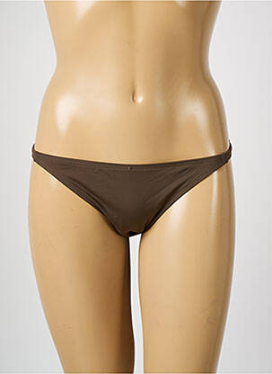 Bas de maillot de bain effet matière satinée culotte marron AUBADE femme