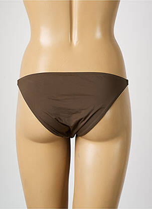 Bas de maillot de bain effet matière satinée culotte marron AUBADE femme
