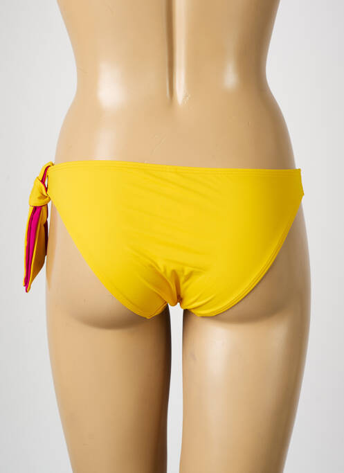 Bas de maillot de bain effet matière satinée culotte jaune AUBADE femme