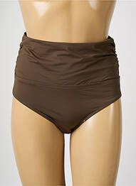 Bas de maillot de bain effet matière satinée culotte vert AUBADE femme