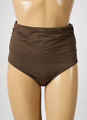 Bas de maillot de bain effet matière satinée culotte vert AUBADE femme