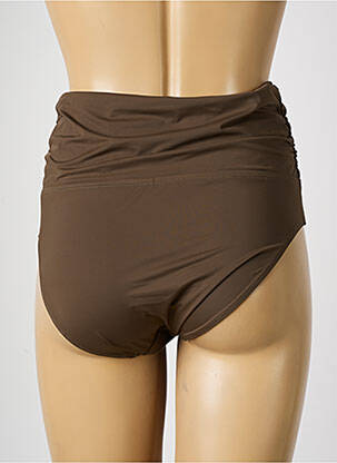 Bas de maillot de bain effet matière satinée culotte vert AUBADE femme