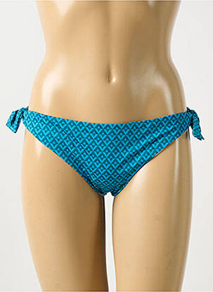 Bas de maillot de bain tissage satiné bikini bleu SIMONE PERELE femme
