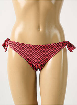 Bas de maillot de bain tissage satiné bikini rouge SIMONE PERELE femme