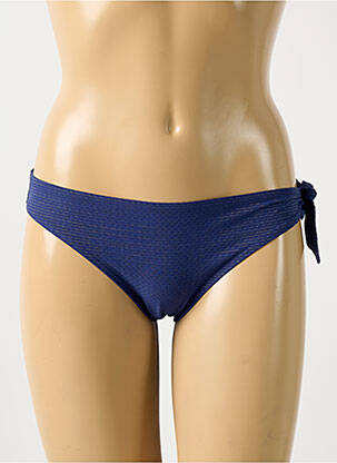 Bas de maillot de bain effet matière satinée culotte bleu SIMONE PERELE femme