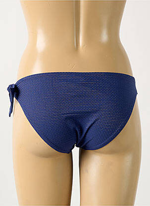 Bas de maillot de bain effet matière satinée culotte bleu SIMONE PERELE femme