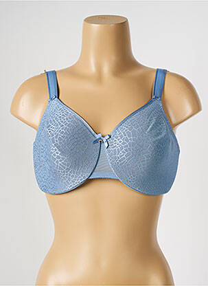 Soutien-gorge broderie haut soutien-gorge emboitant bleu CHANTELLE femme