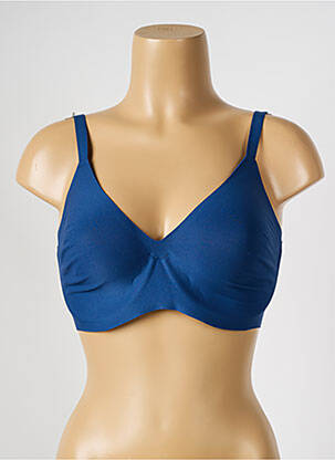 Soutien-gorge effet matière satinée haut soutien-gorge emboitant bleu CHANTELLE femme