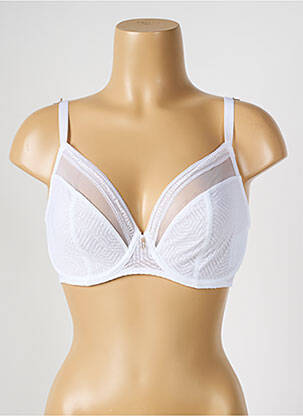 Soutien-gorge broderie haut soutien-gorge emboitant blanc CHANTELLE femme